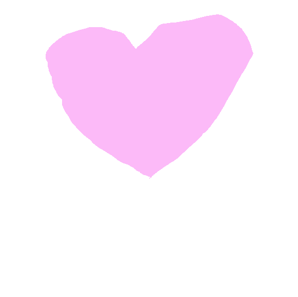Digital pink heart drawing design remotely during a virtual art protocole by ana artist