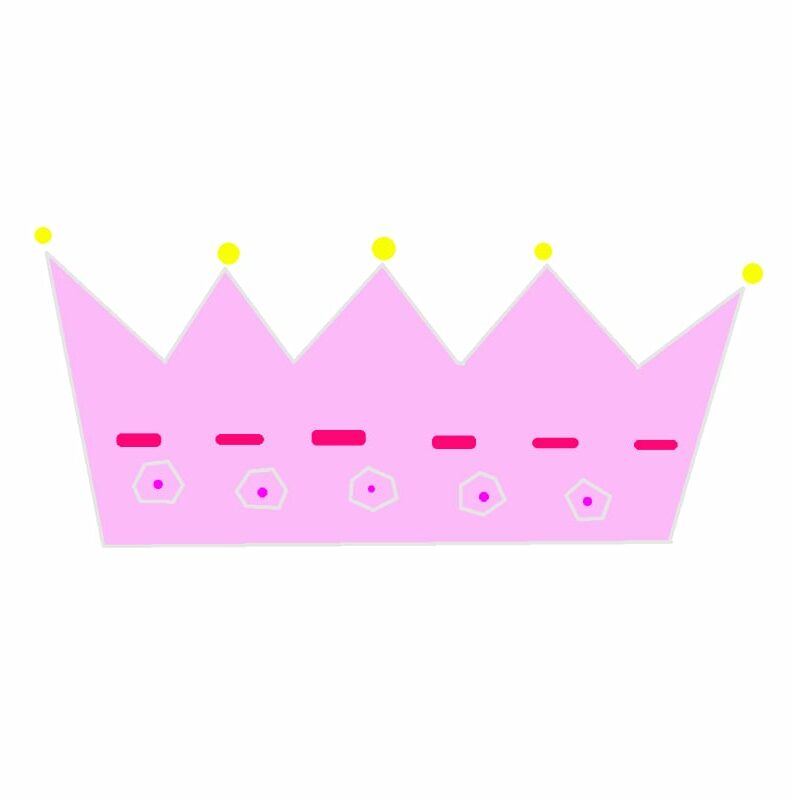 A very nice virtual pinky crown drawn online in a digital mural tool during an event on demand