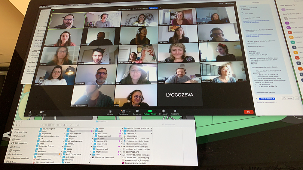 Digital mural wow experience webinar with either Zoom, Webex or Teams.